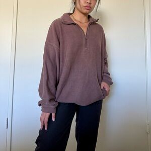 Aerie dusty purple corduroy quarter 1/4 zip men’s small sweatshirt